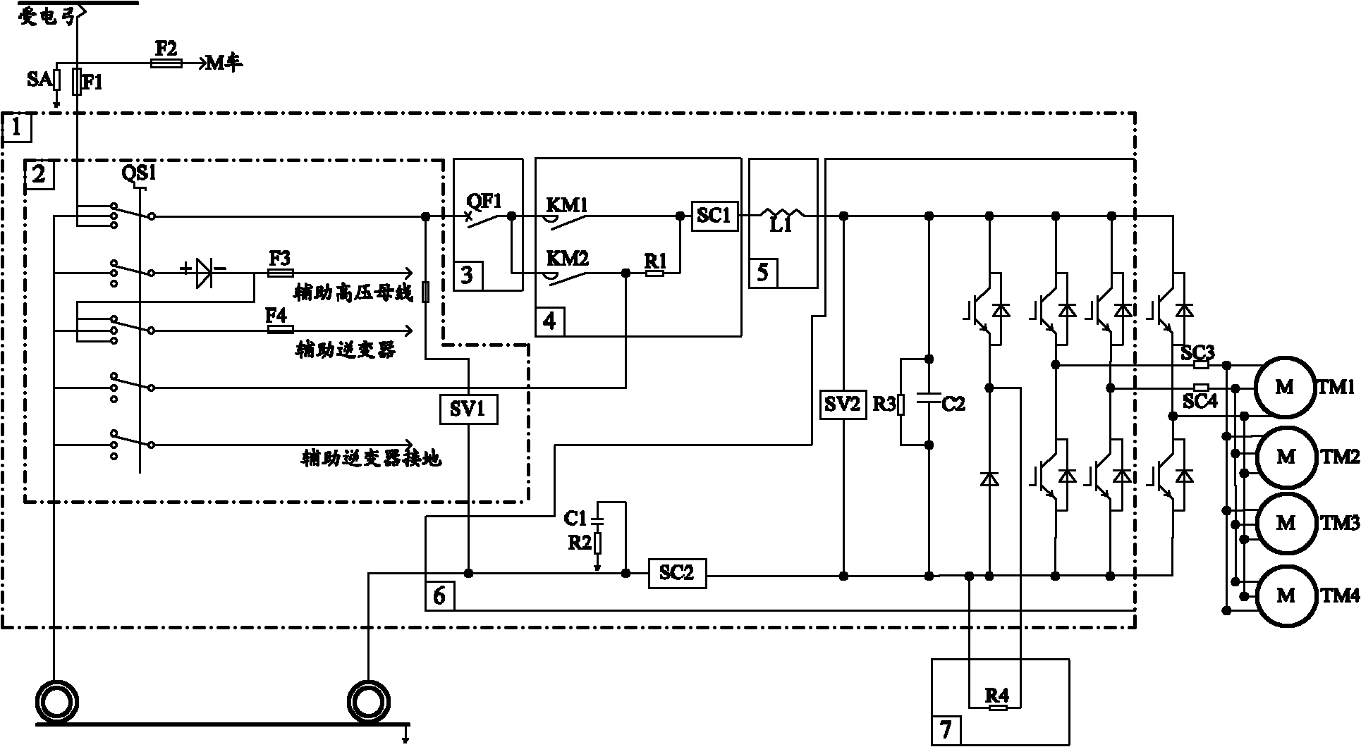 A braking resistor protection method and device for the main circuit of an electric train