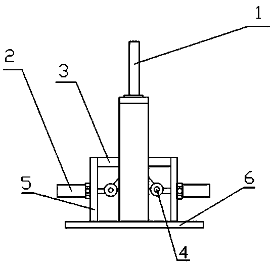 A double-eared oil cylinder pouring riser removal machine
