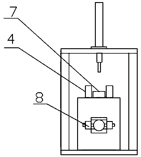 A double-eared oil cylinder pouring riser removal machine