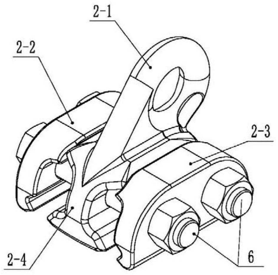 Double-contact-line integral suspension type sling assembly