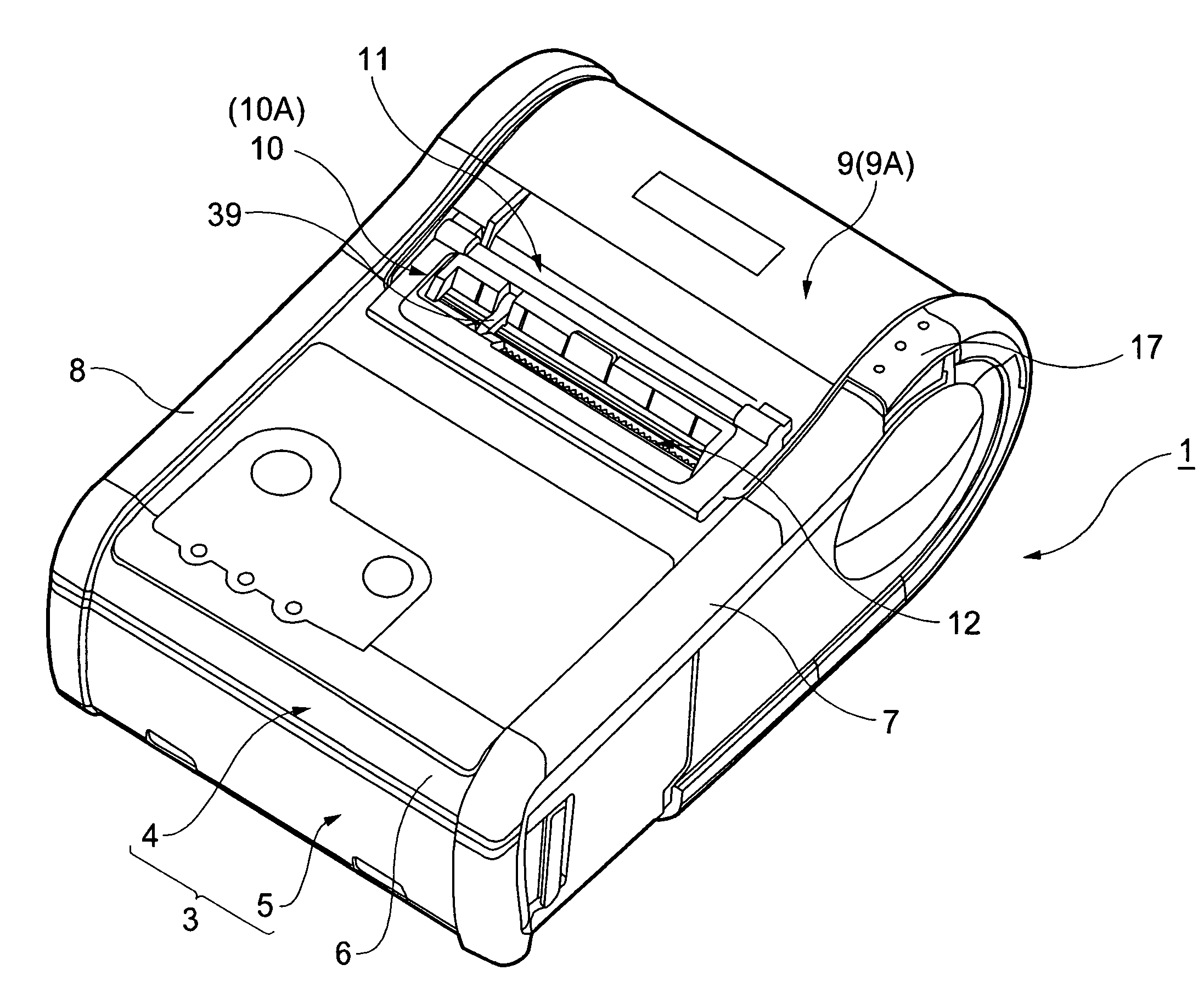 Printer with a peeler mechanism