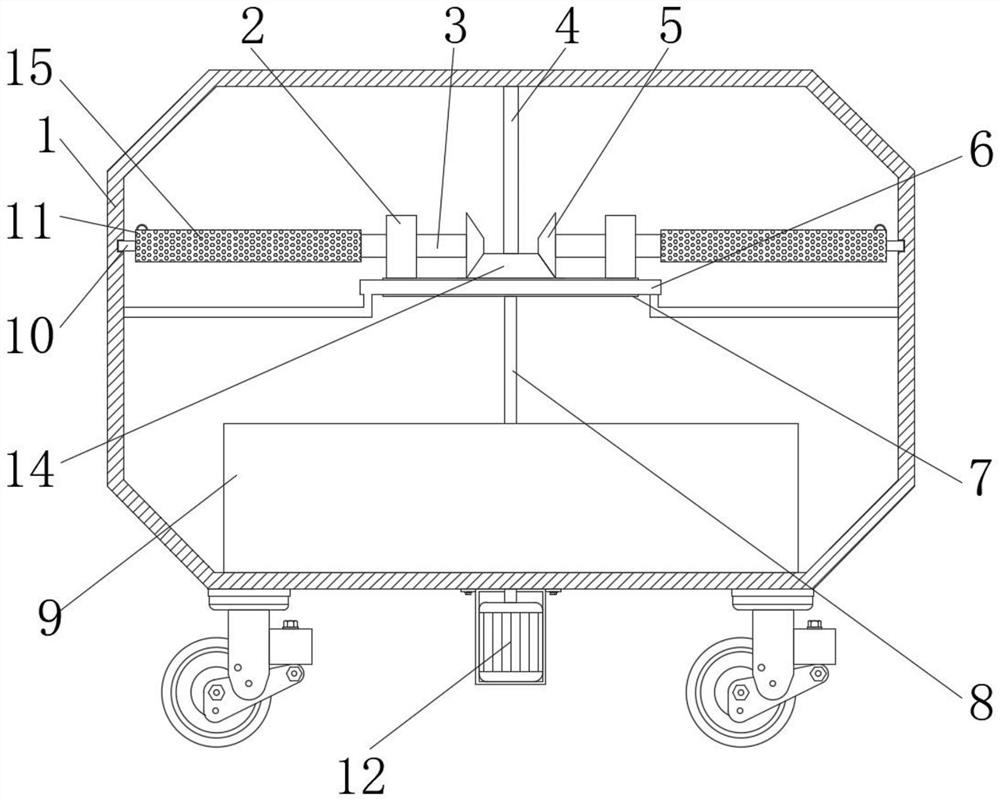 Raw material processing device for herba dendrobii decoction piece processing