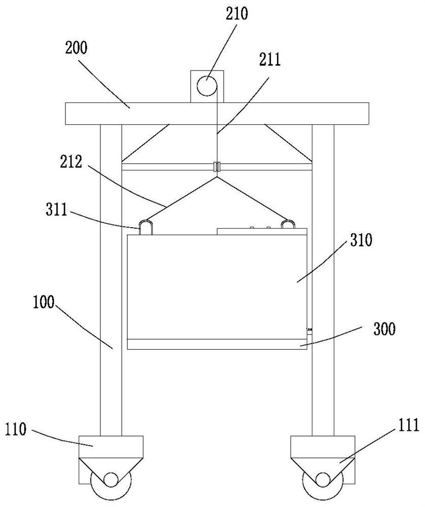 Building assembly hoisting device and construction method thereof