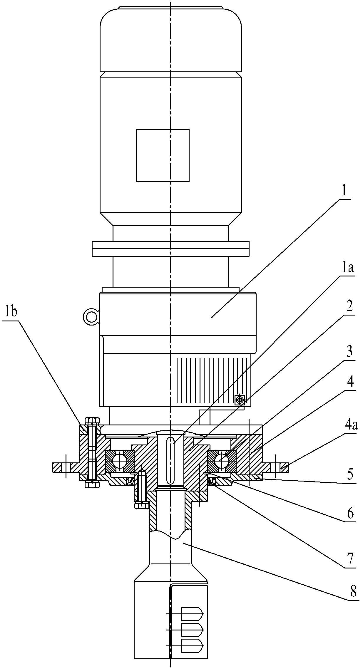 Loading plate of reduction gear used for mixing