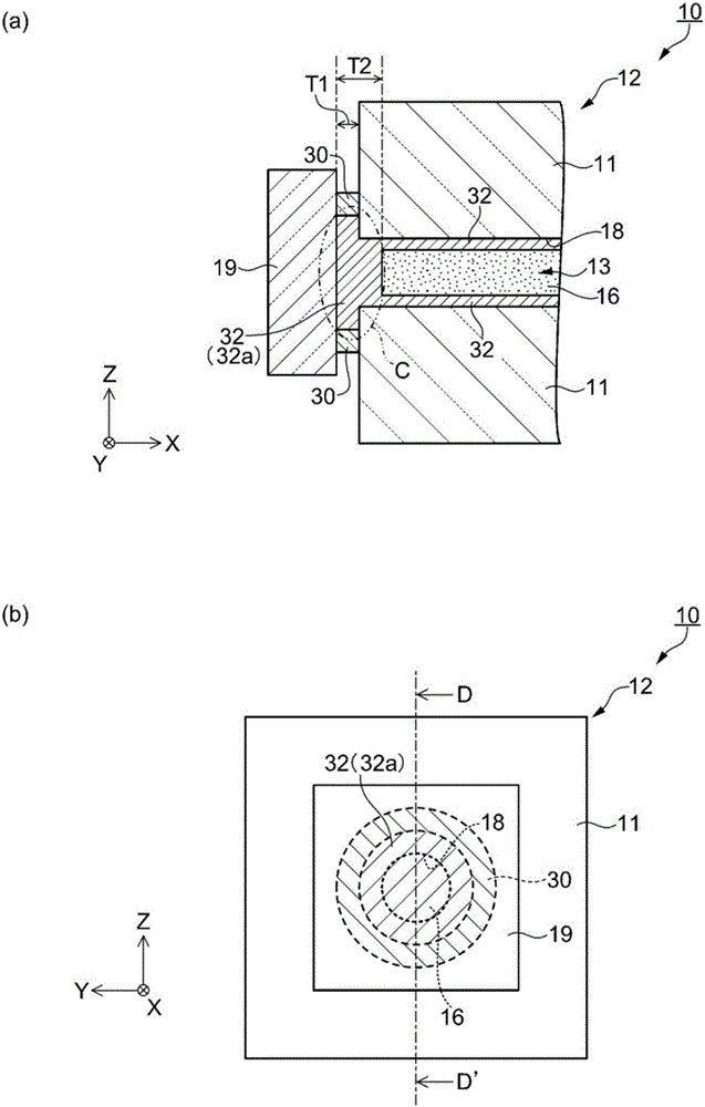 Magnetism measuring device, manufacturing method of magnetism measuring device, gas cell, and manufacturing method of gas cell