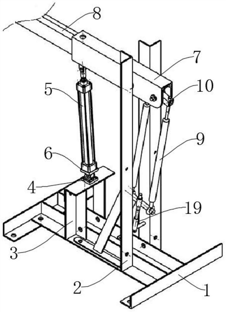 Multi-spring pneumatic barrier gate with gate rod capable of rotating by 90 degrees