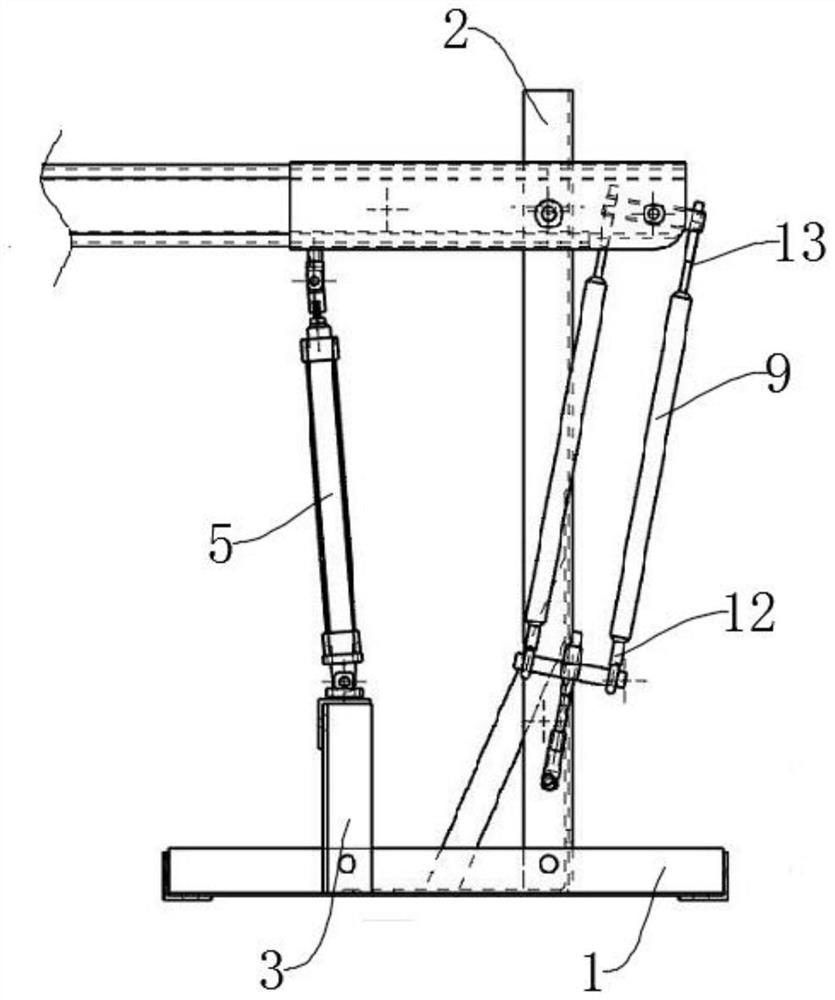 Multi-spring pneumatic barrier gate with gate rod capable of rotating by 90 degrees