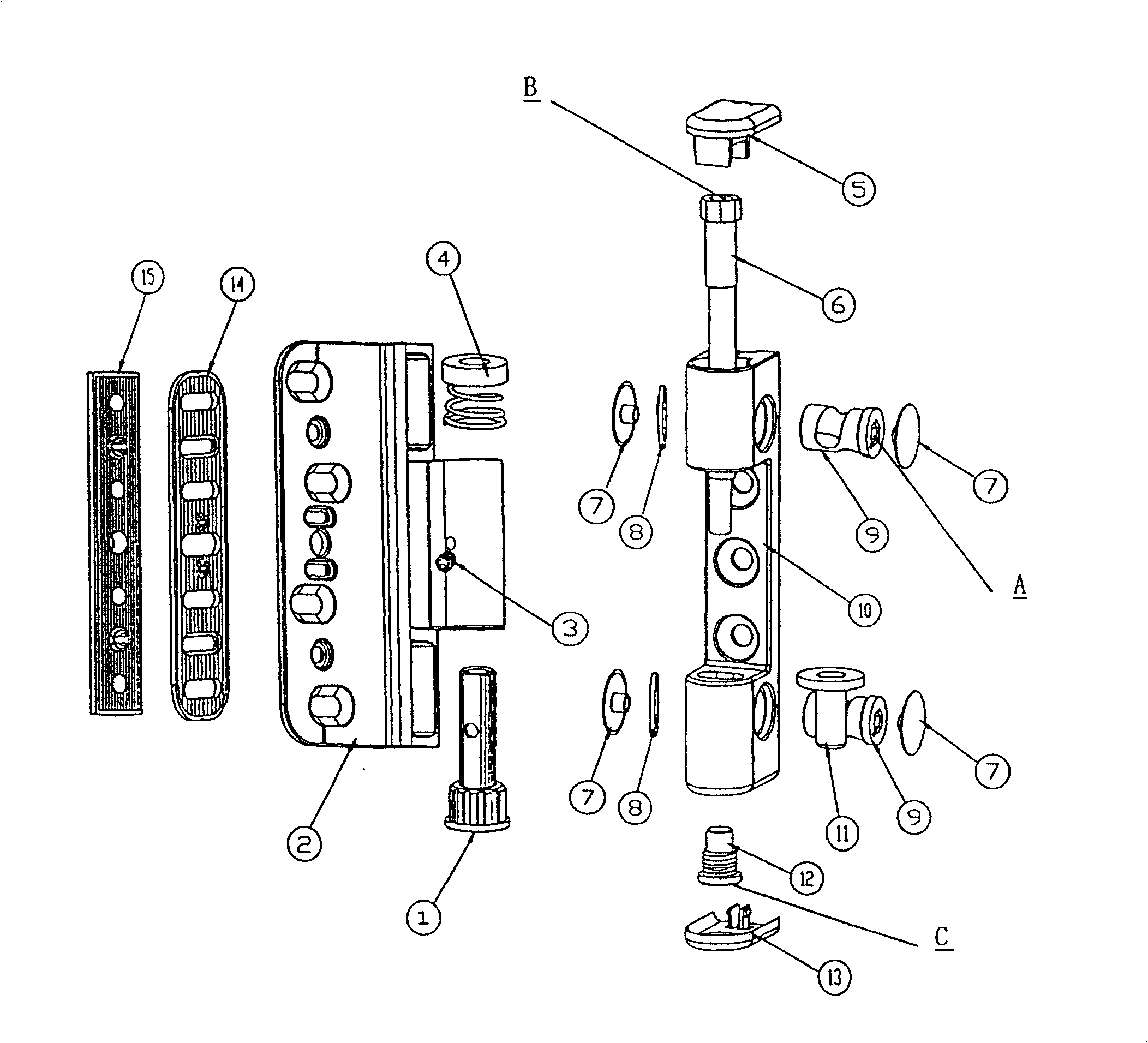 Three-dimension adjustable hinge for door and window