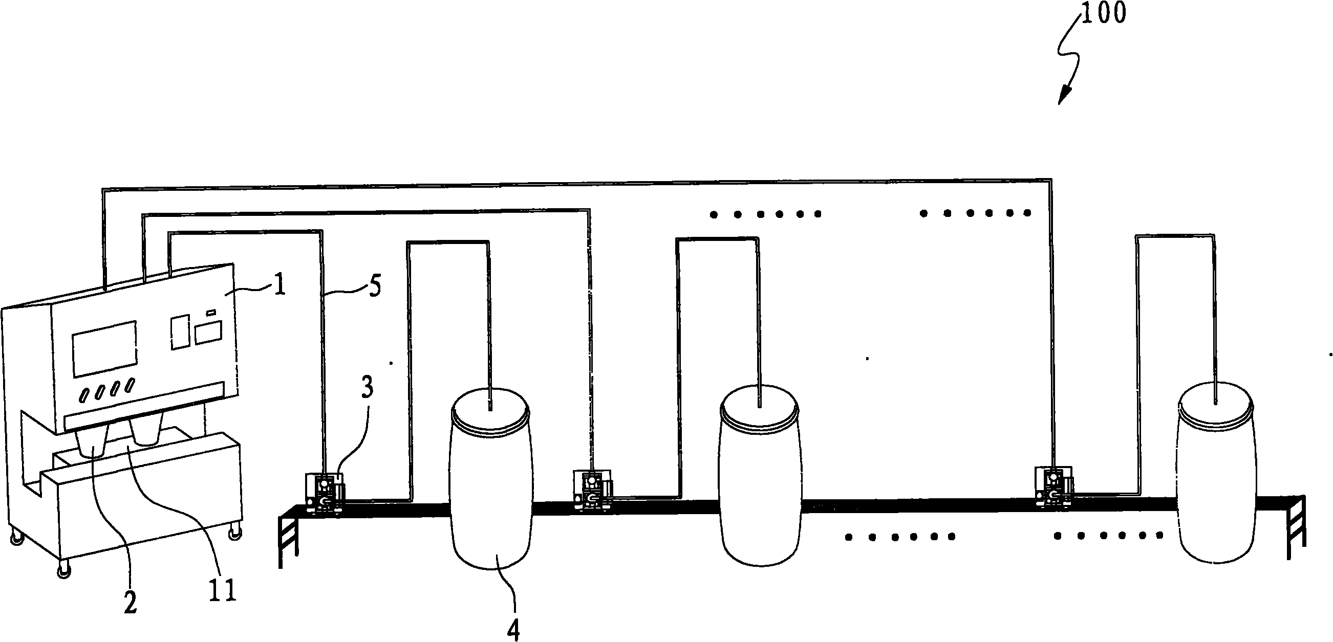 Liquid weighing device and automatic control method thereof