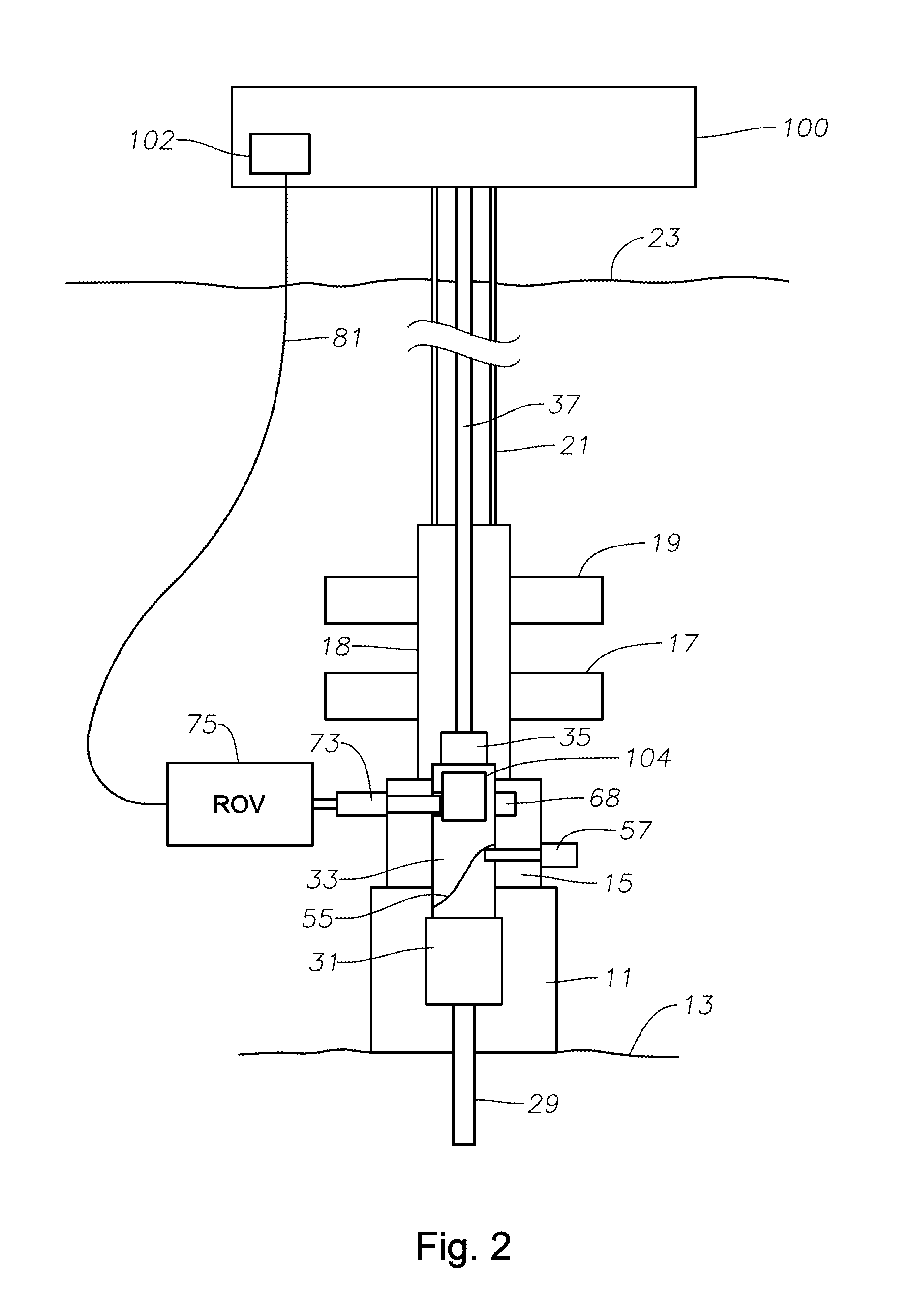 System and method for inductive signal and power transfer from ROV to in riser tools