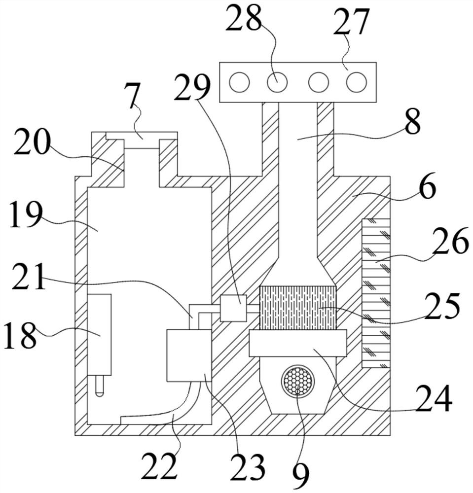 Non-return humidifying device for micro-pressure oxygen cabin