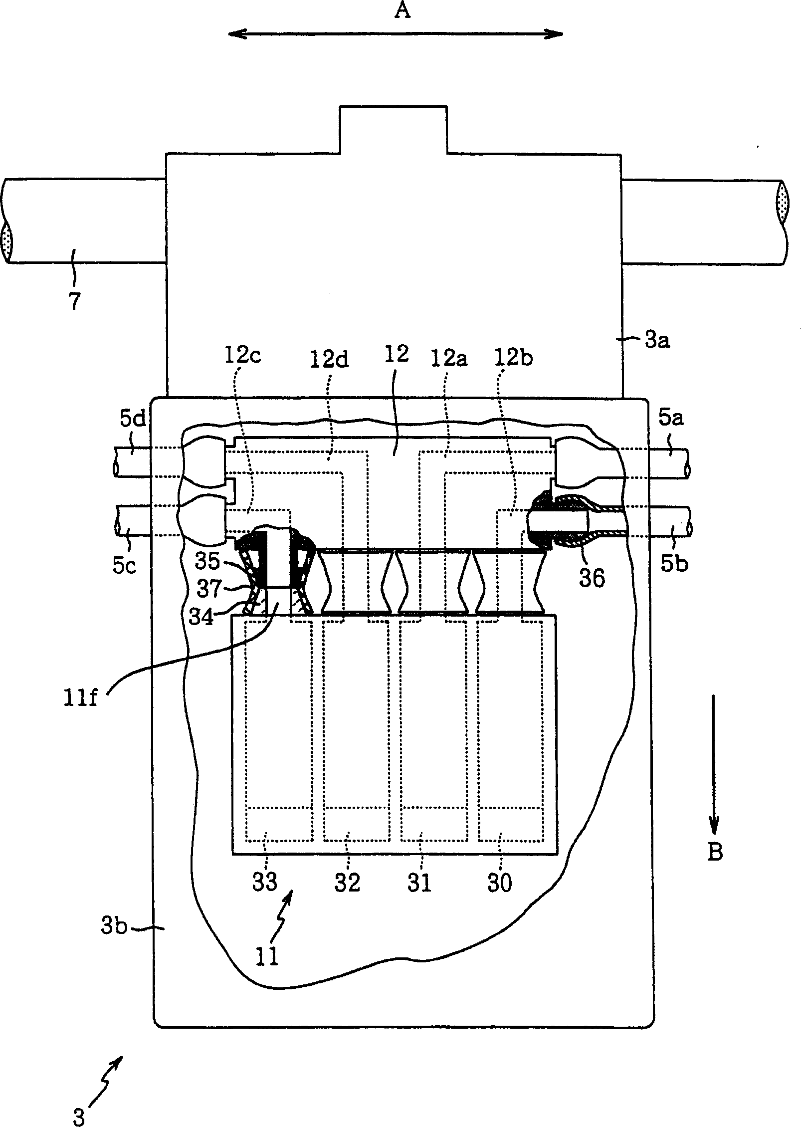 Ink jet printer with ink-path and method for forming ink path