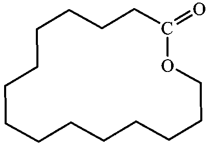 Method for preparing macrocyclic musk-cyclopentadecalactone by using garlic fruit oil