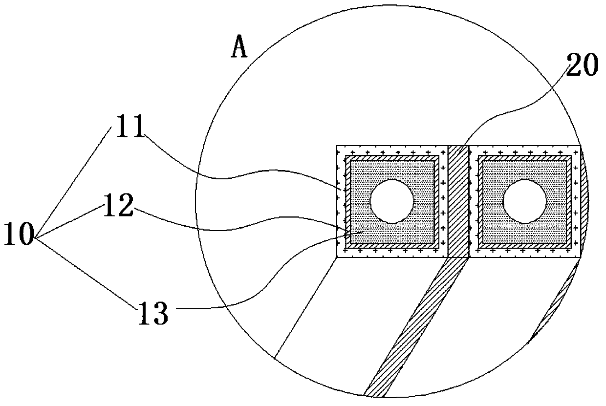 Double-wall hollow winding pipe and preparation method thereof