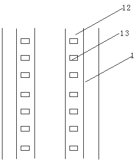 Gap measuring device for thermal state tyre of cement rotary kiln, and application method for gap measuring device