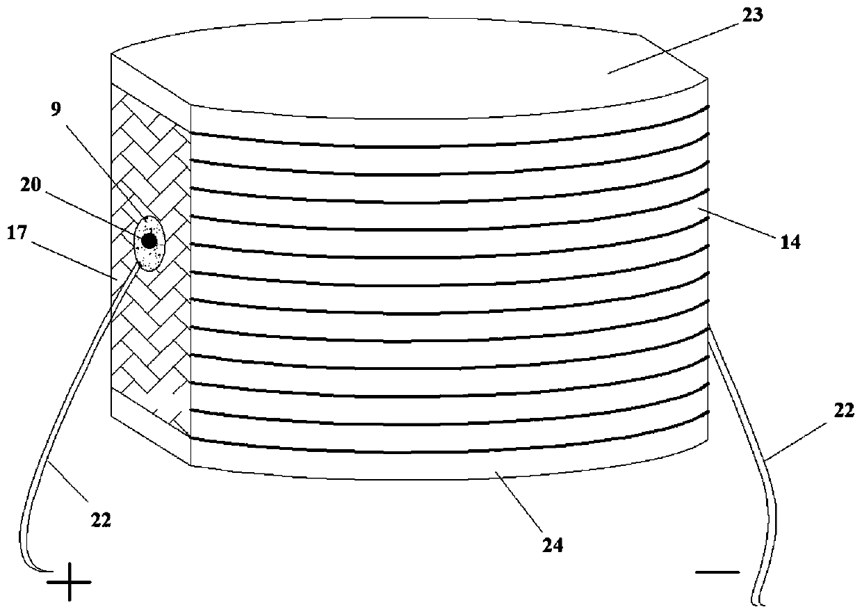A stacked piezoelectric transducer suitable for road piezoelectric power generation and its manufacturing method