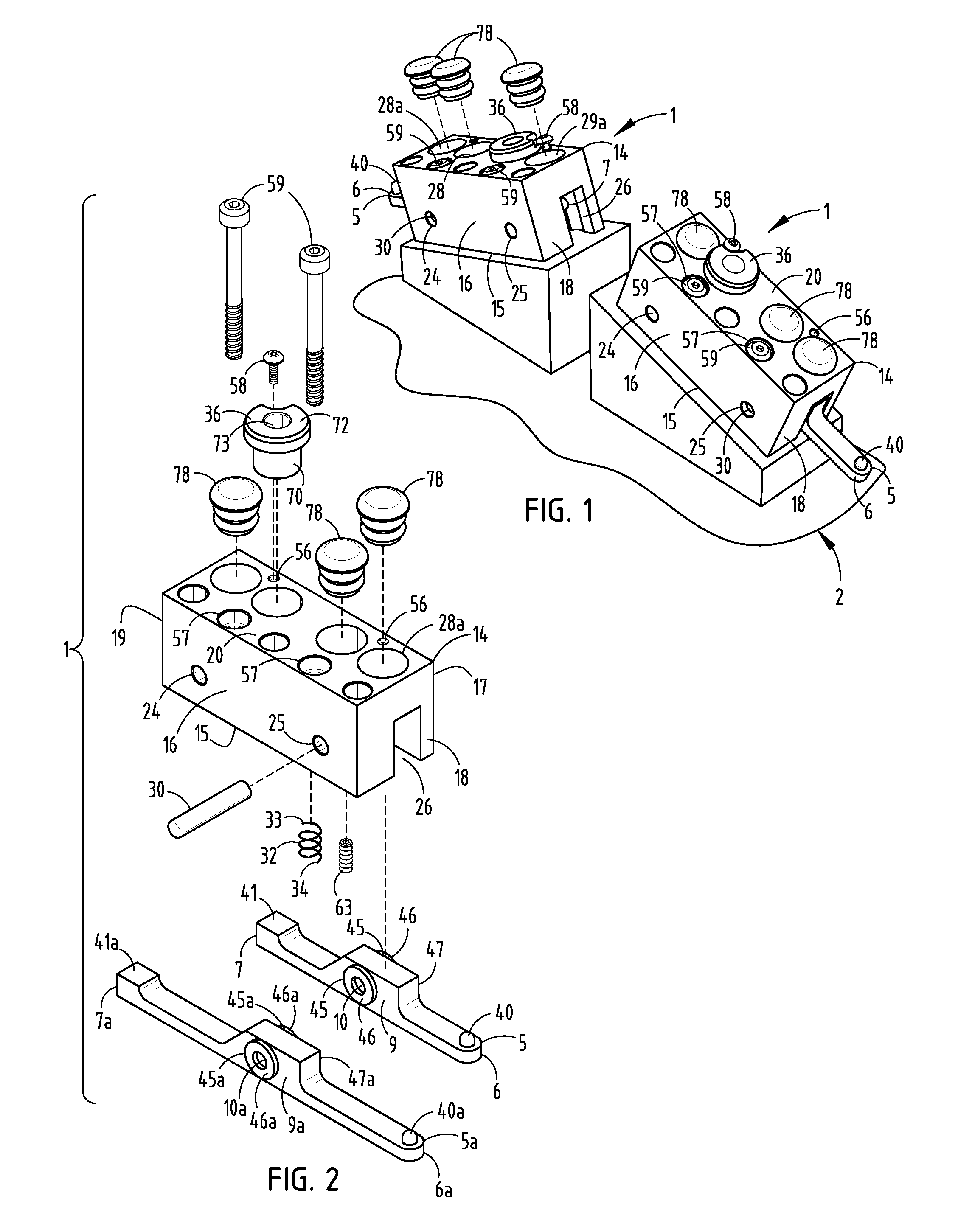 Trigger assembly for parts checking jigs and the like