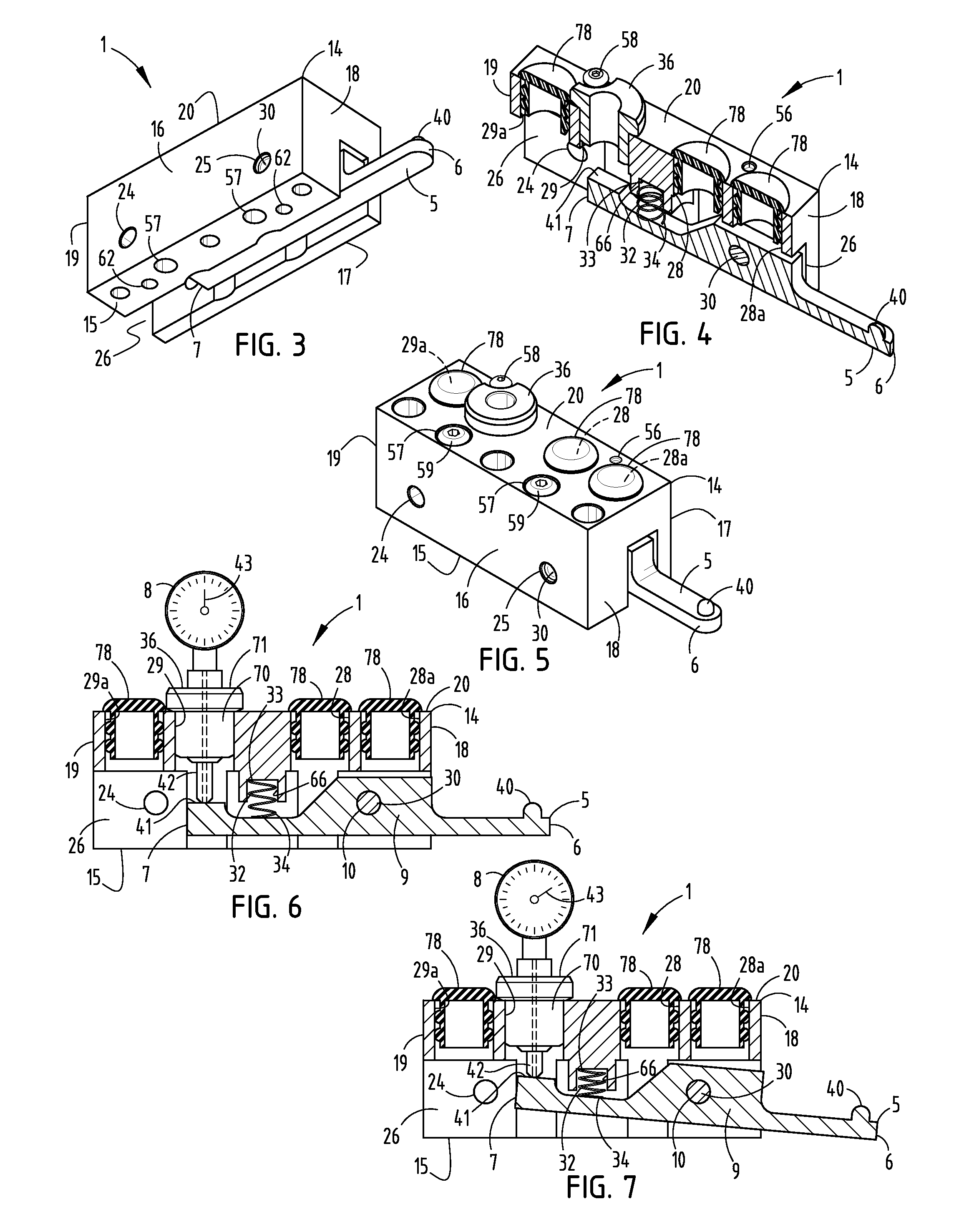 Trigger assembly for parts checking jigs and the like