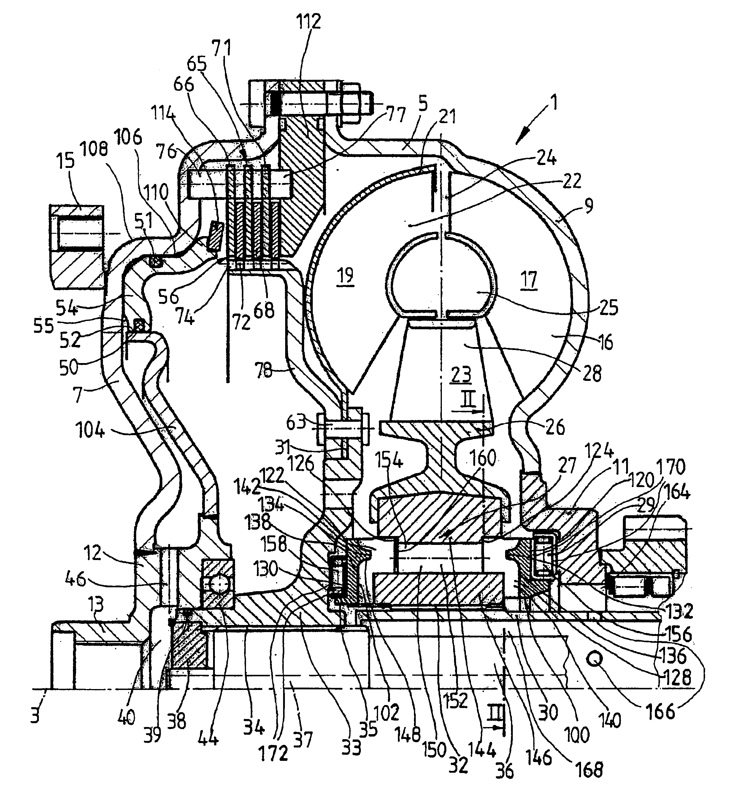 Hydrodynamic torque converter with at least one axial bearing arrangement for supporting the stator
