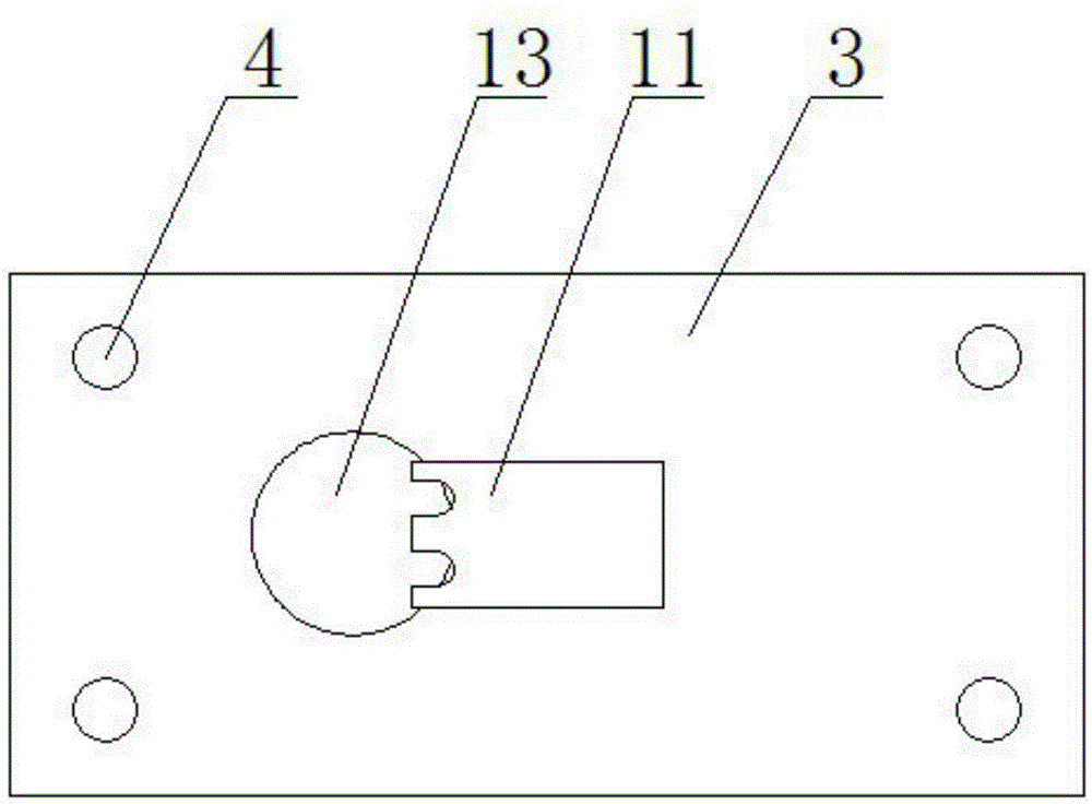 Blanking and bending die provided with scrap discharge hole