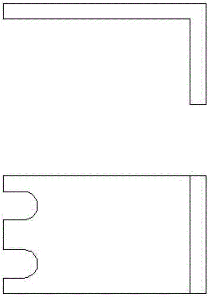 Blanking and bending die provided with scrap discharge hole