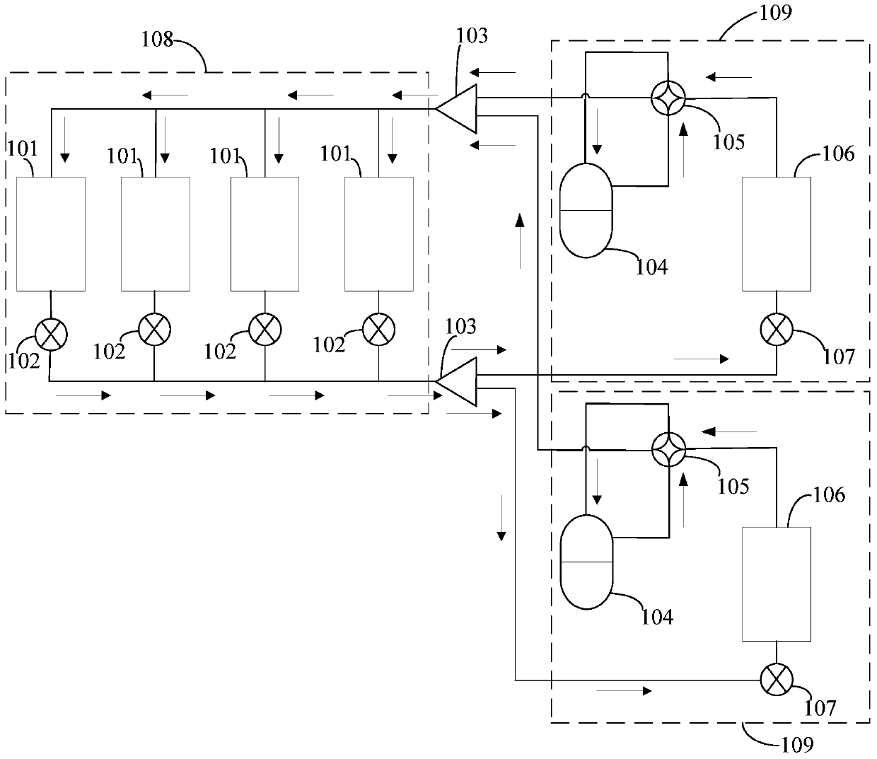 A control method and device for a multi-connected air conditioning system