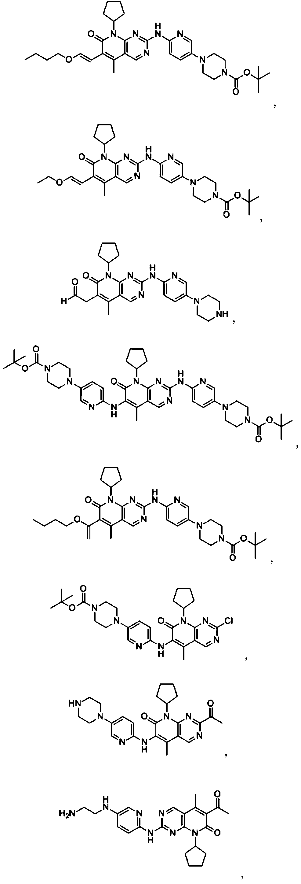 Composition containing mixtures of pyridyl-aminopyrido-pyrimidine derivatives and application thereof