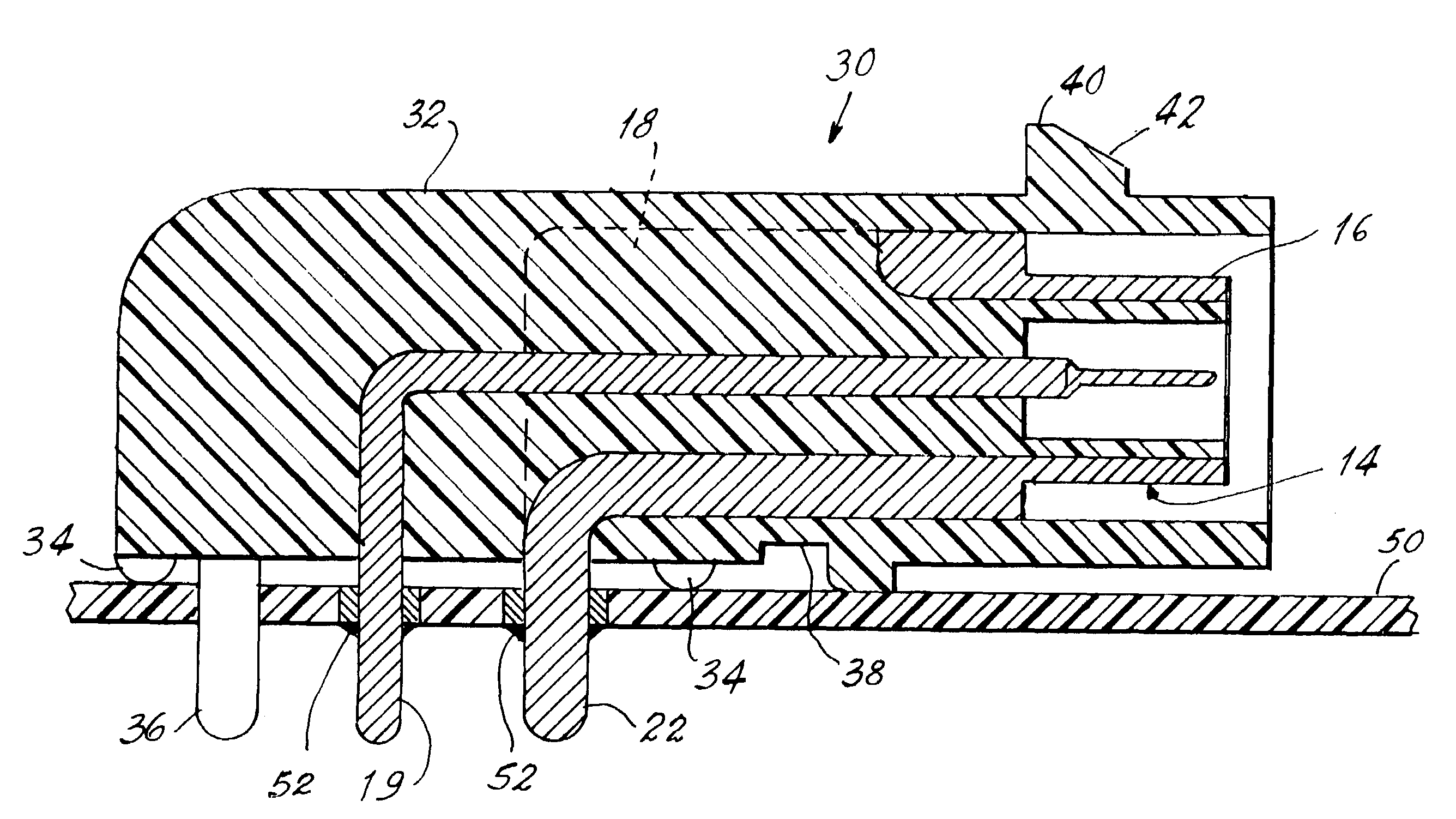 Right angled connector