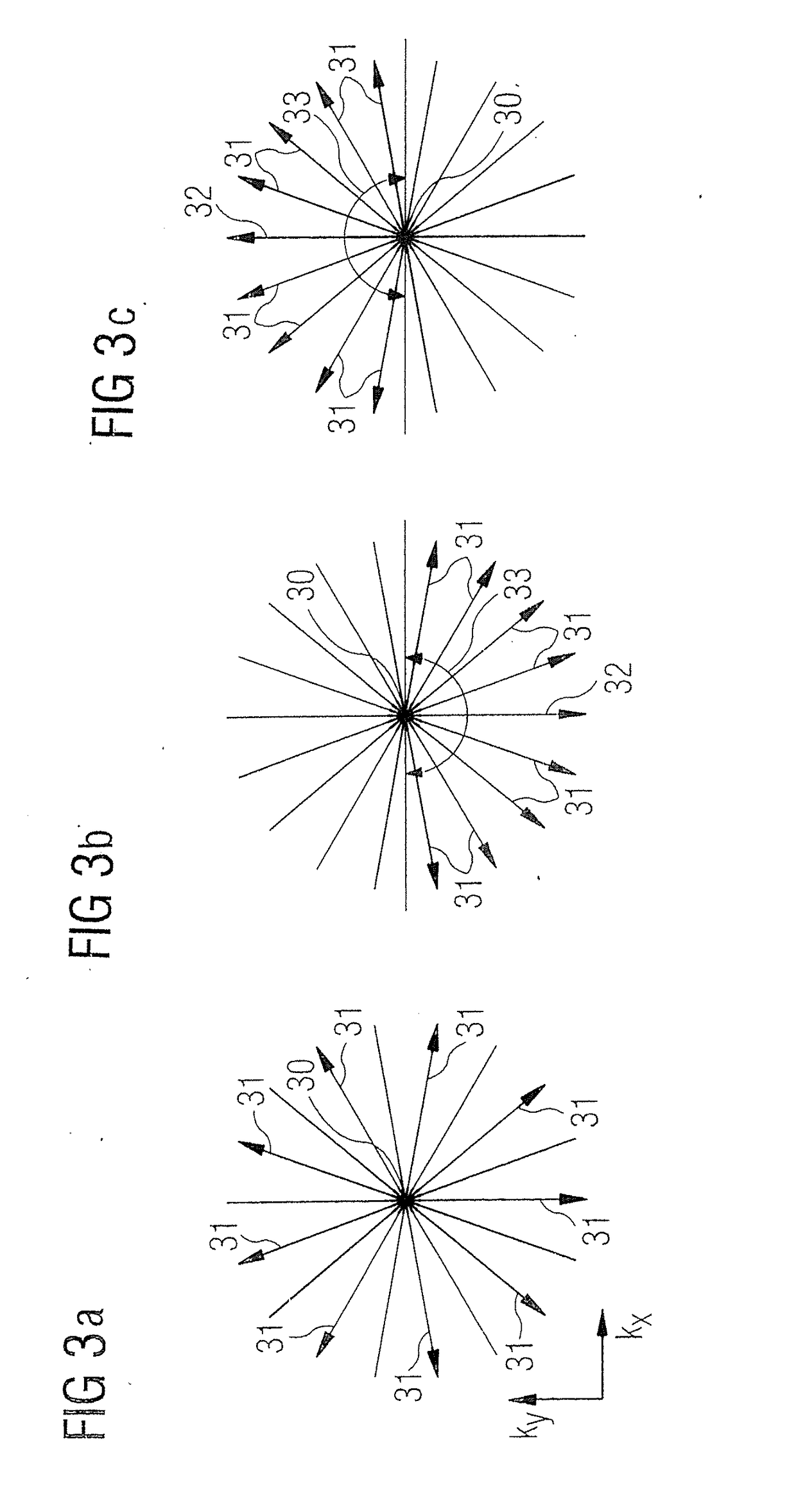 Method and apparatus for generating a magnetic resonance image with radio collection of magnetic resonance data to avoid image artifacts