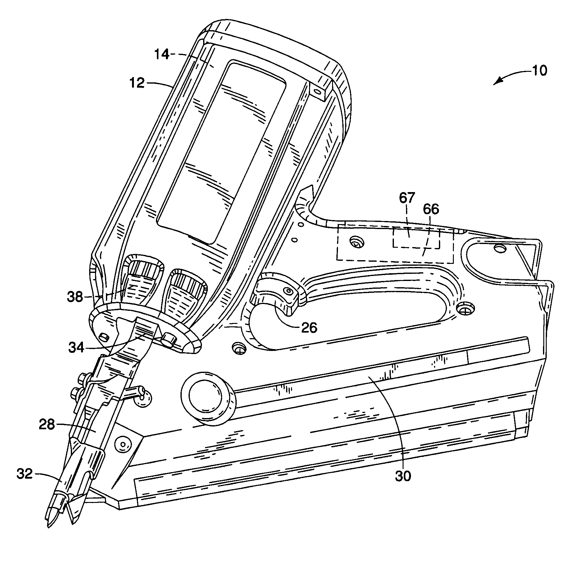 Fuel level monitoring system for combustion-powered tools