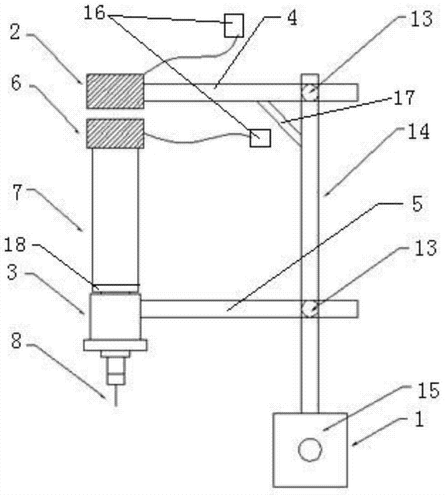 A drilling device for measuring residual stress by blind hole method