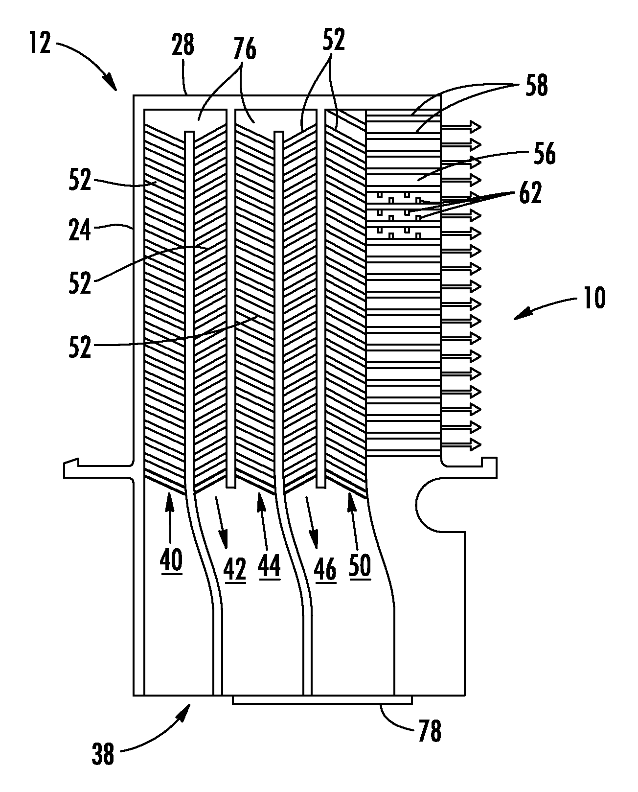 Turbine blade with micro channel cooling system
