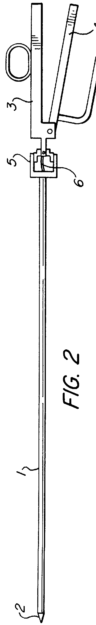 Instrument with a bendable handle