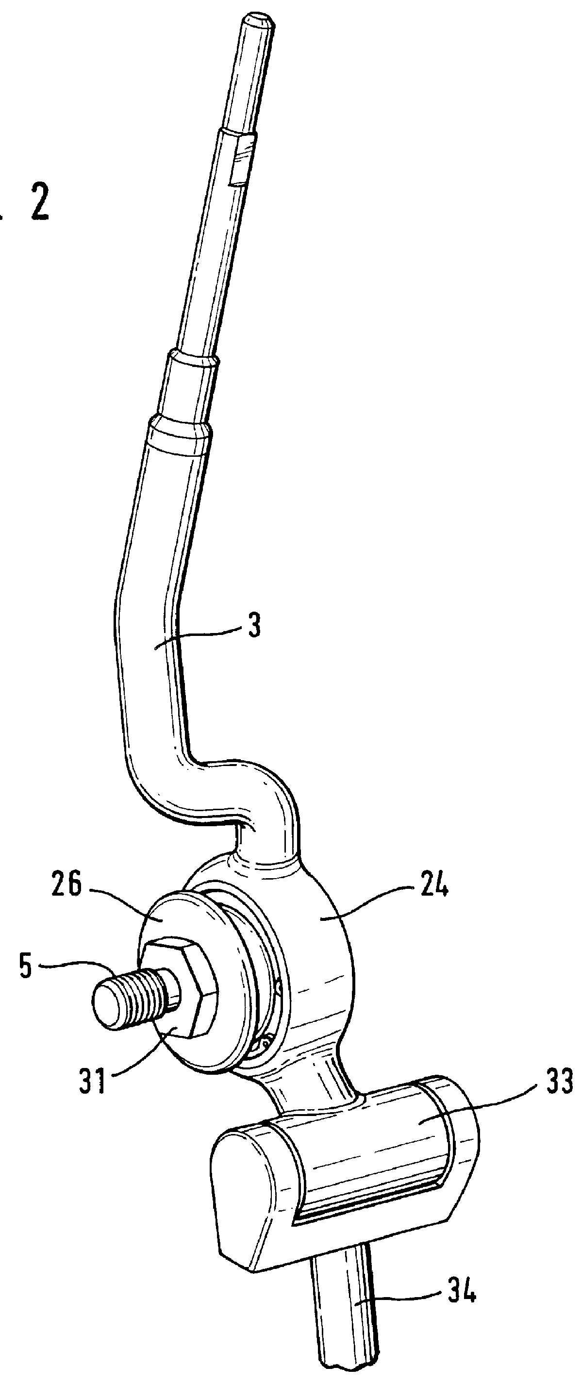 Mounting arrangement for an external gearshift mechanism of an automobile transmission