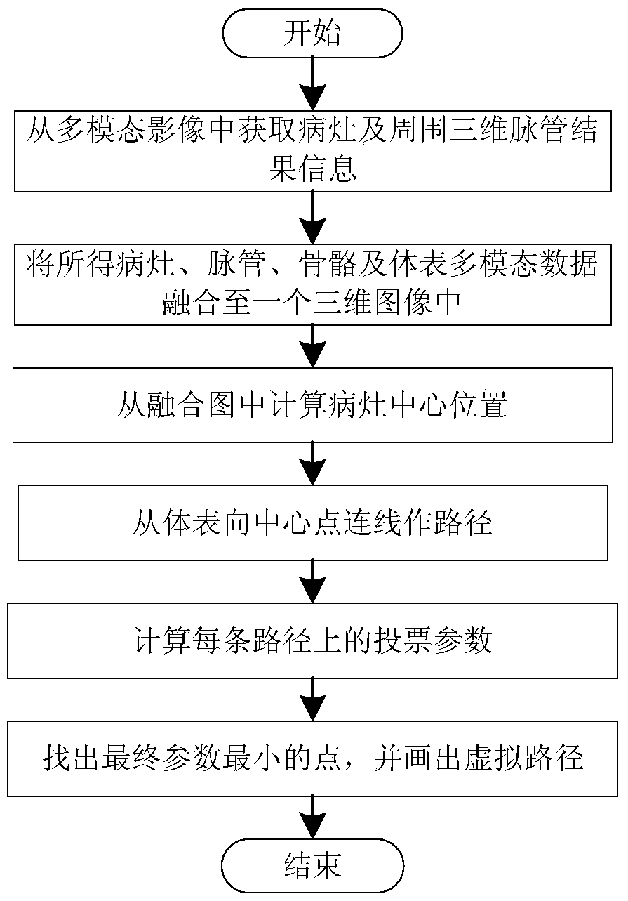 A lesion virtual puncture system based on image information fusion