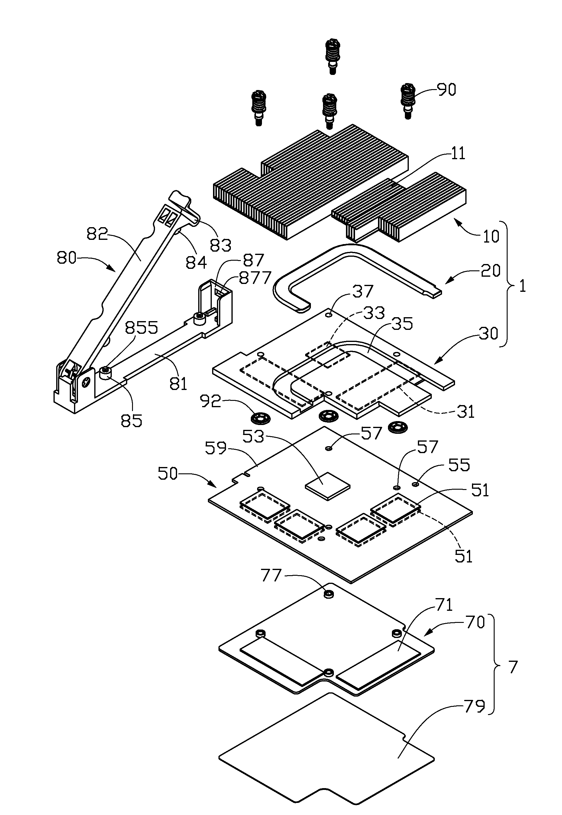 Heat dissipation assembly for graphics card and blade server using the same