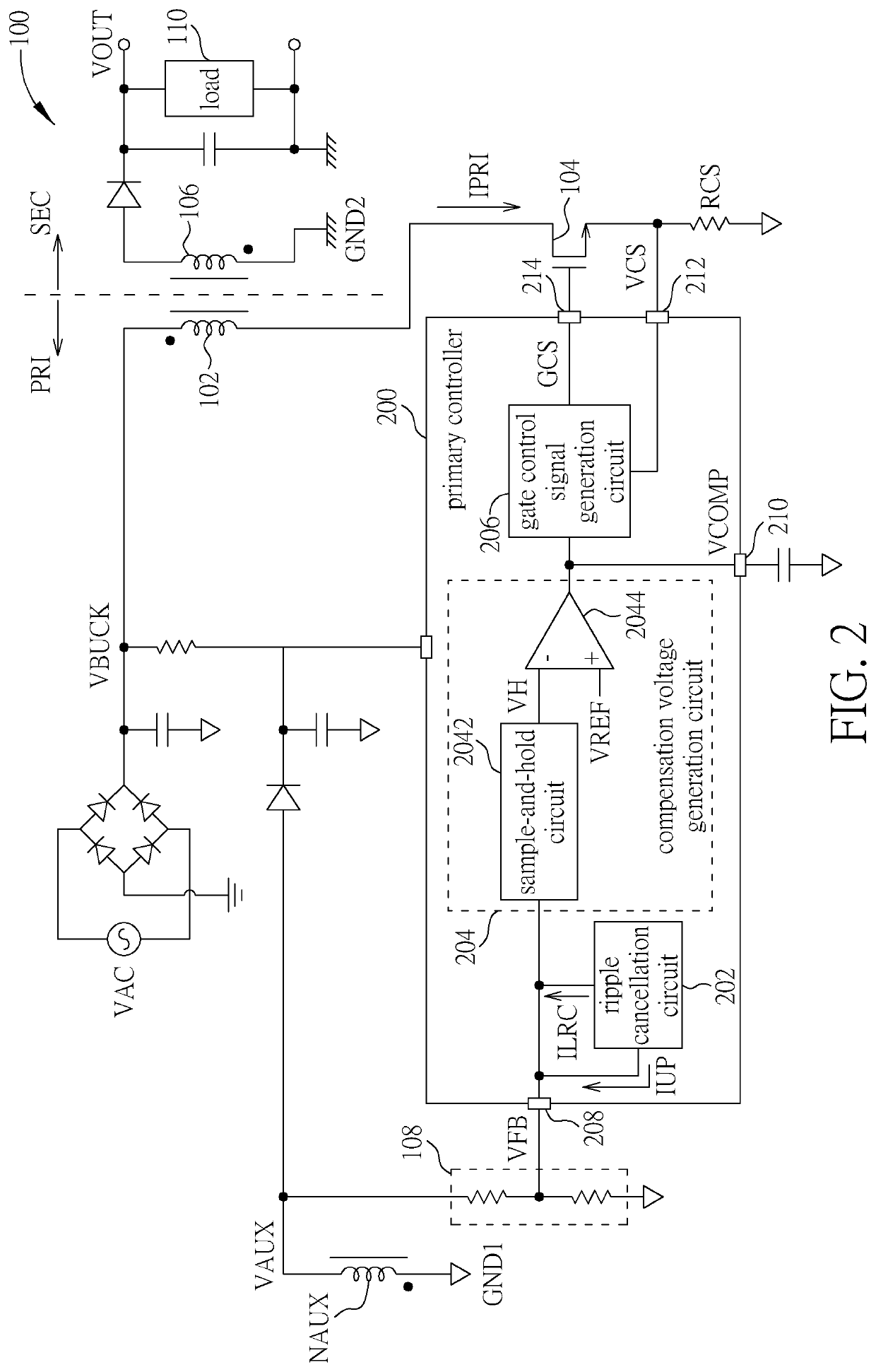 Primary controller applied to a primary side of a power converter and operational method thereof