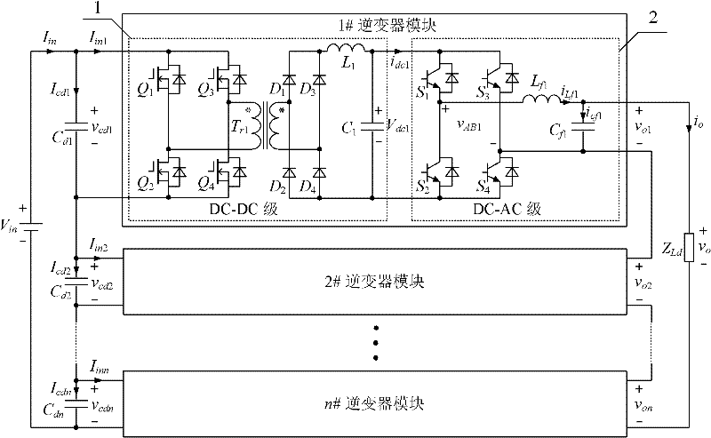 An isos inverter system and its input voltage equalization output same phase control method