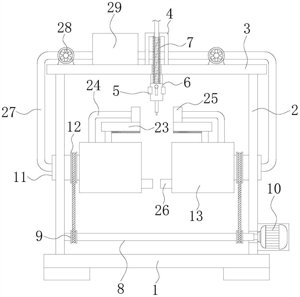 Clamping and welding device for copper-aluminum composite bar production