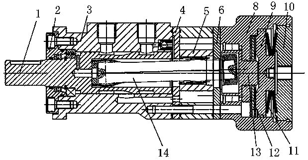 Integrated internally-installed forced wet-type self-locking cycloid hydraulic motor structure