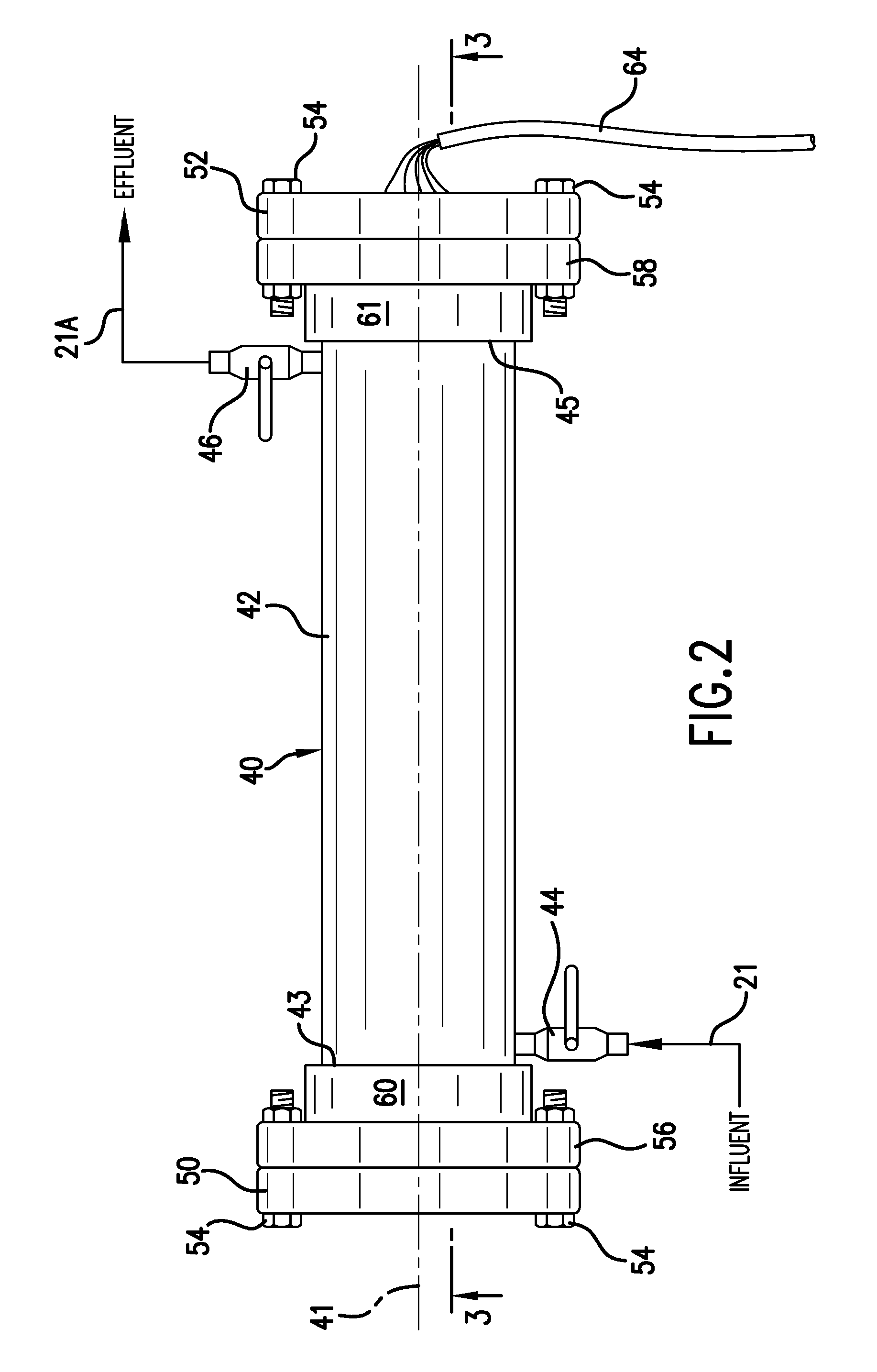Electrochemical system and method for the treatment of water and wastewater