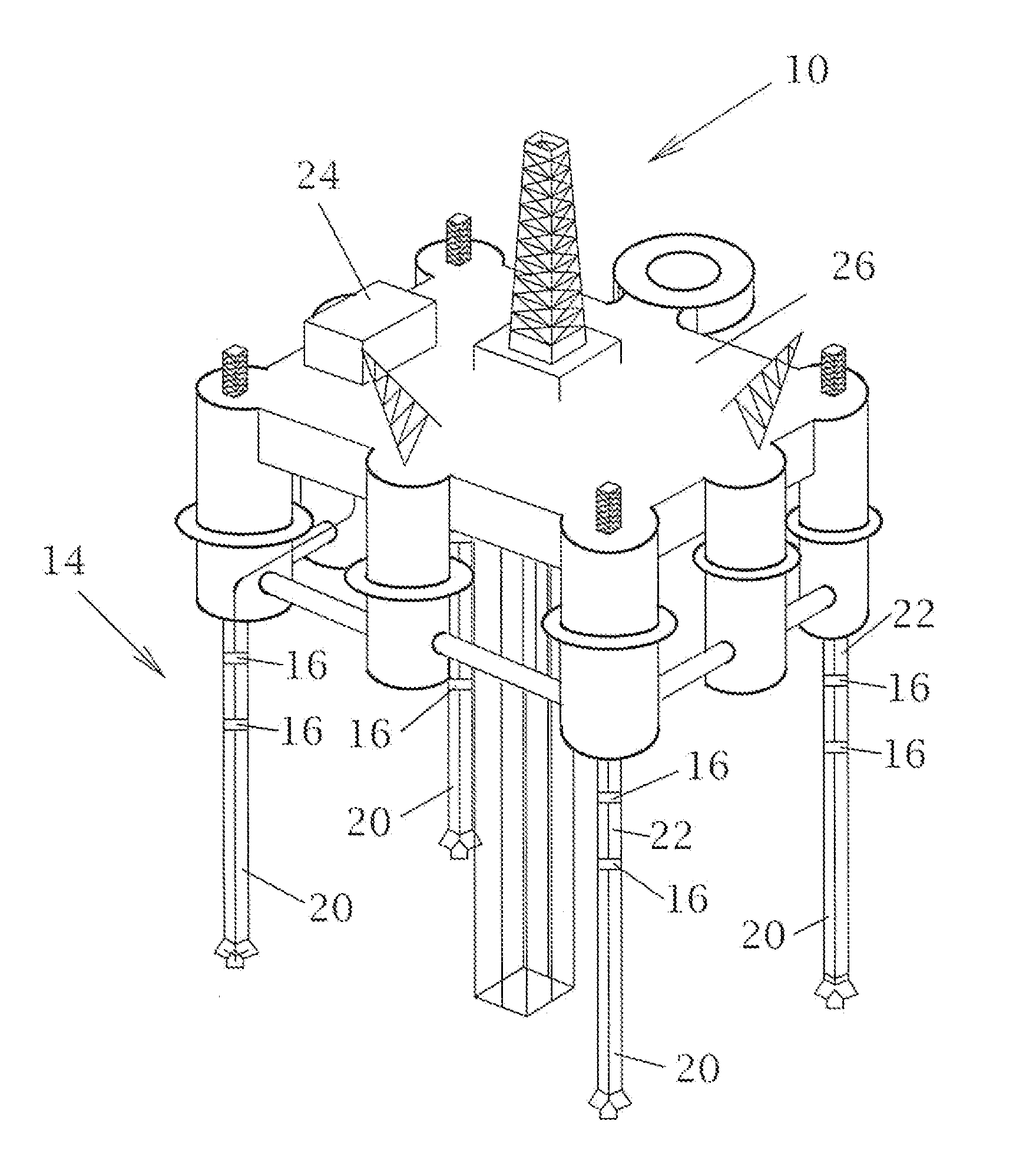 Apparatus and Method for Measuring Mechanical Properties of Tendons in Tension Leg Platforms