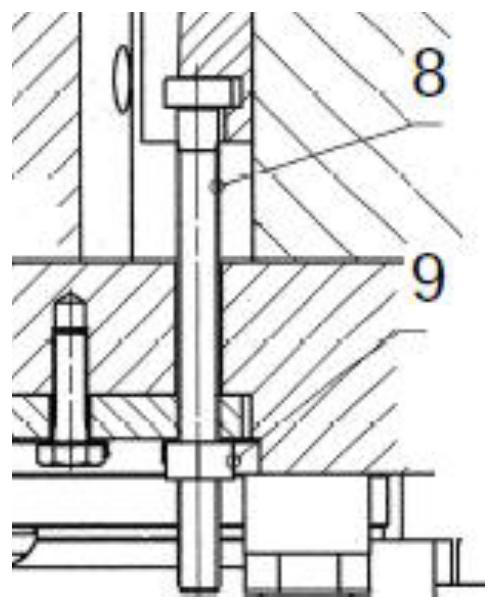 Process for mounting radial bush tool