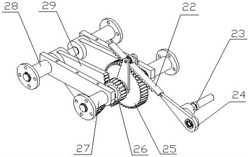 A load jumping device of a five-bar mechanism of a motorized shift gear