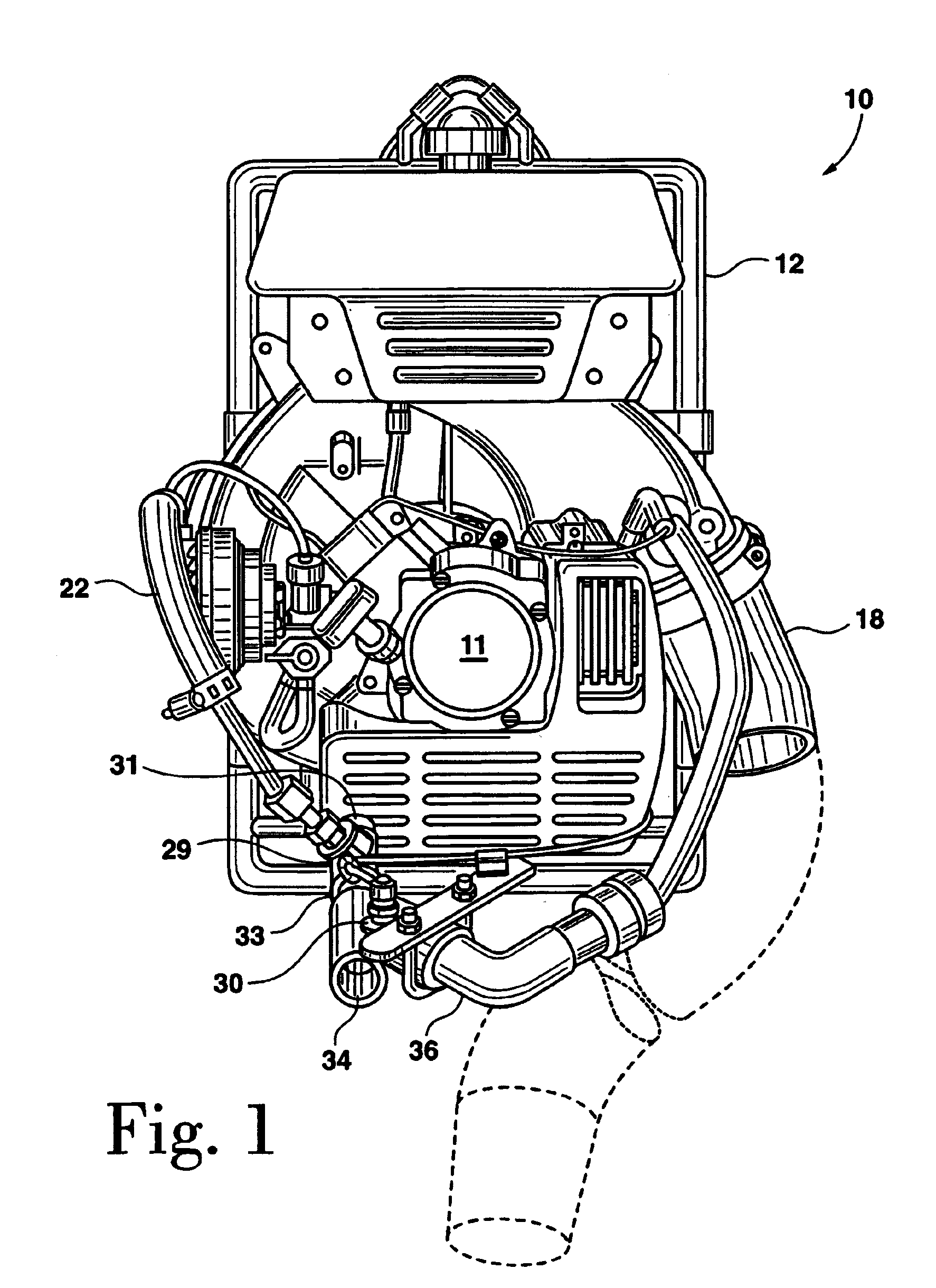 Air blower for extinguishing fires and method for extinguishing fires