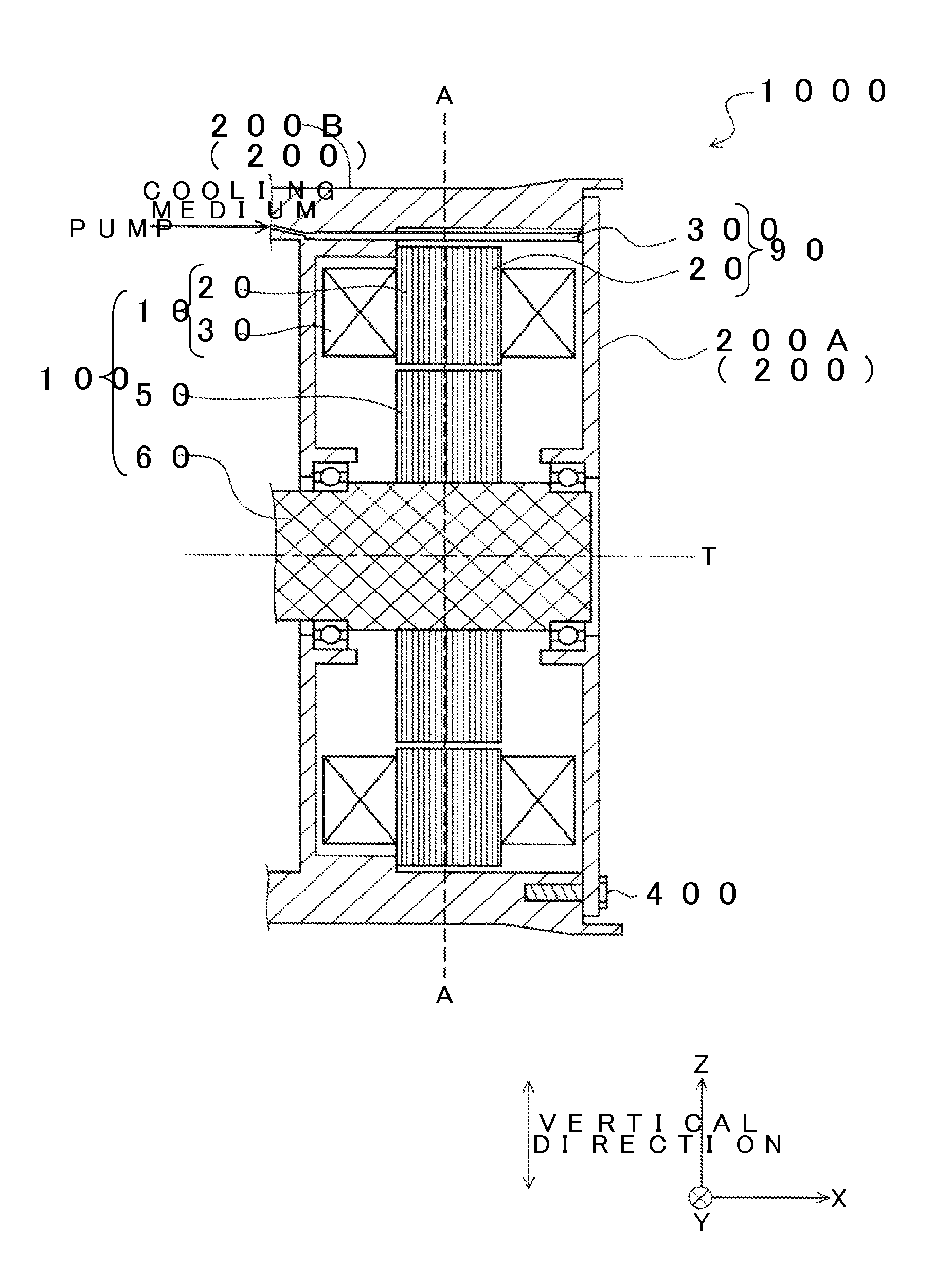 Stator cooling device