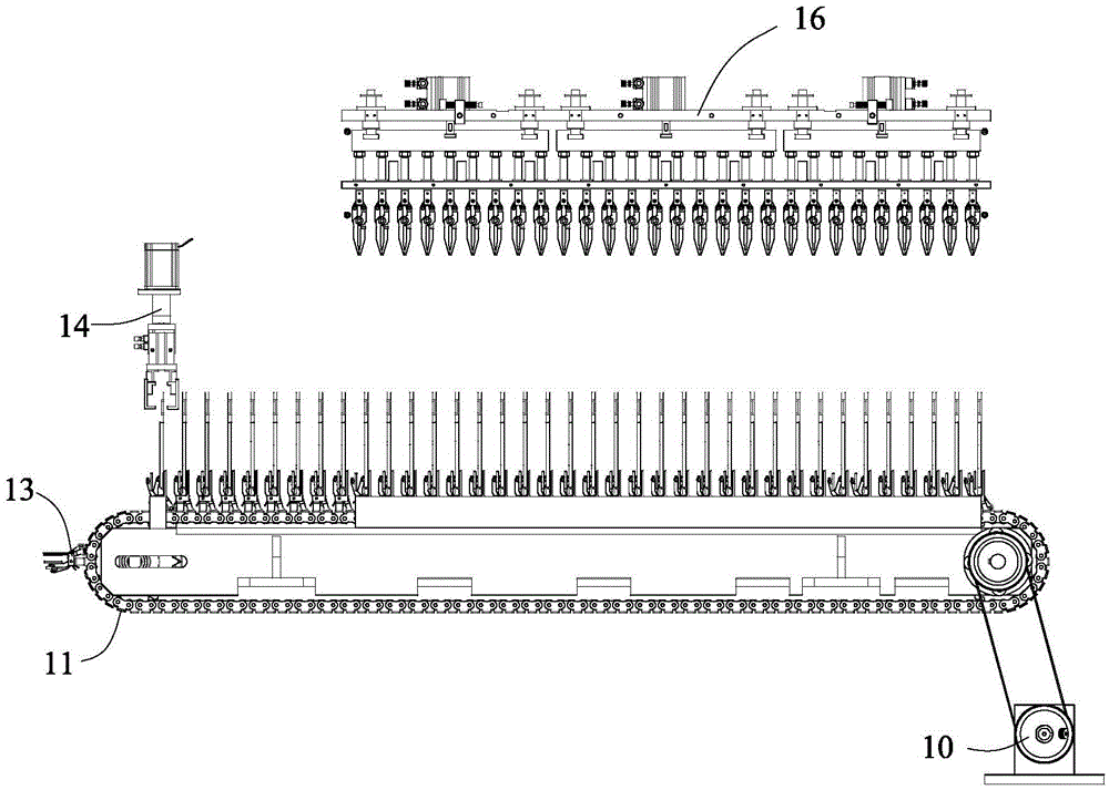 Automatic loading and unloading device for batteries