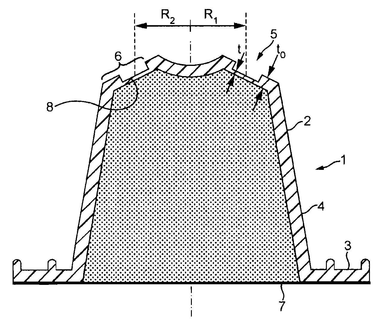 Capsule for the preparation of a coffee extract having a structure facilitating perforation for injection of water