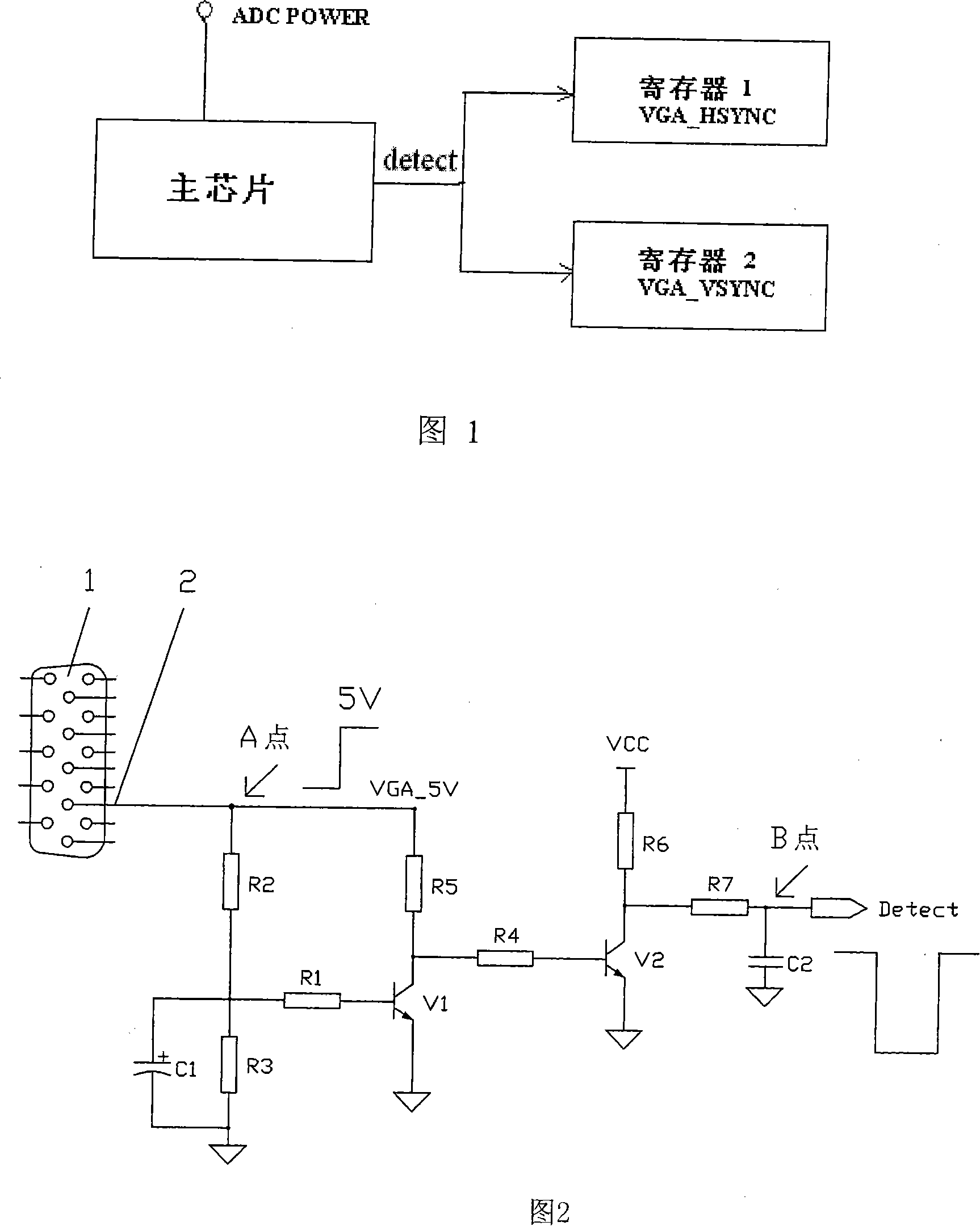 Method and circuit for realizing LCD TV VGA arousing function
