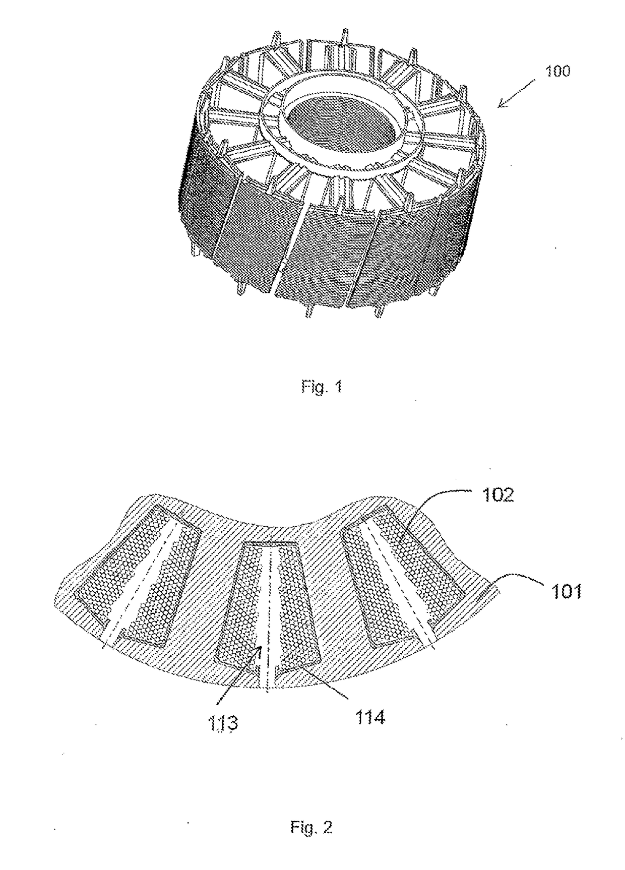 Stator having adapted tooth geometry